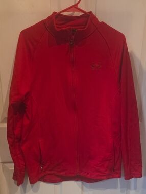 Under Armour Red Zip-Up Performance Jacket